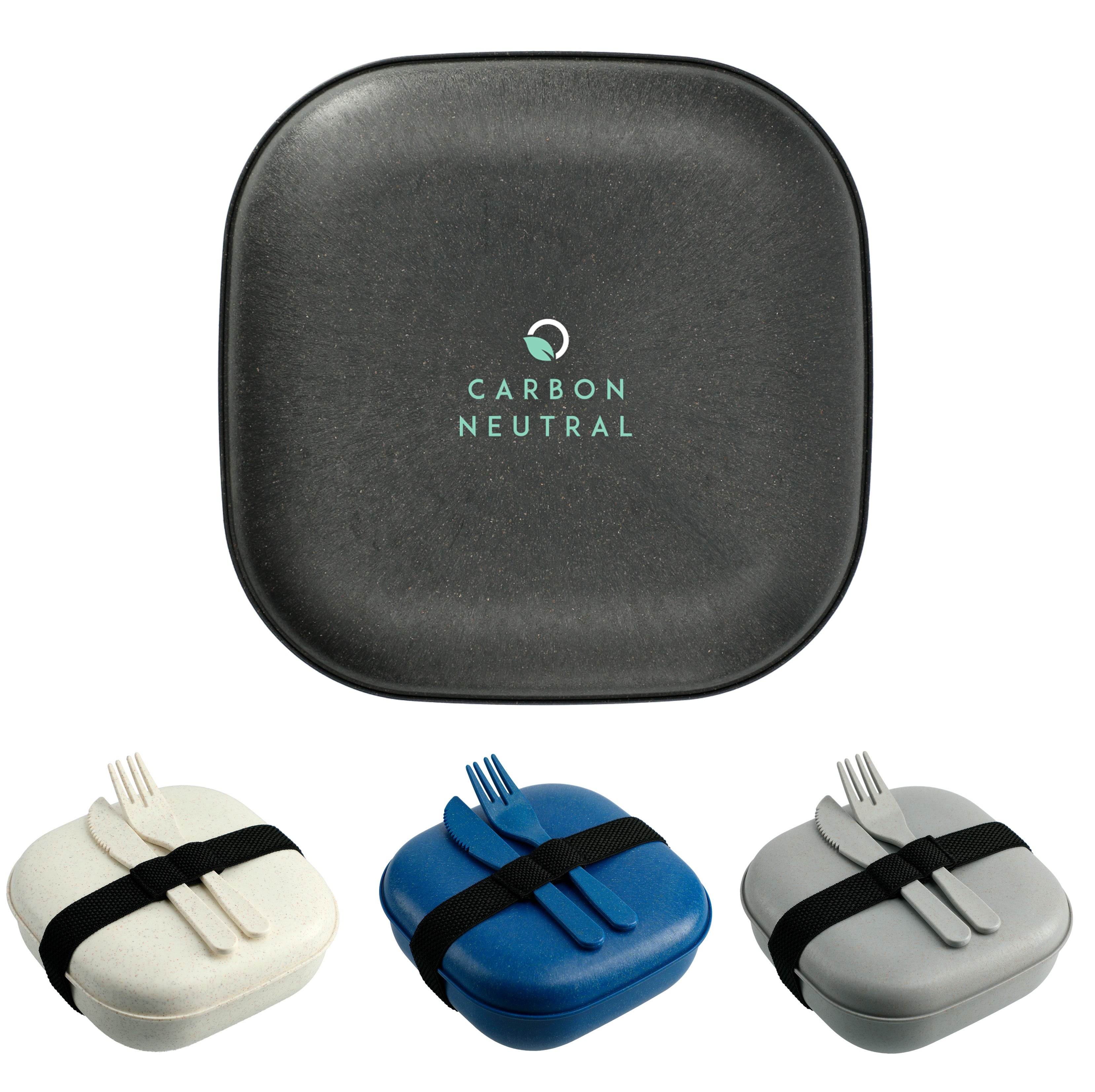 Wheat Straw Lunch Box with Utensils Reusable Eco Promotional Products